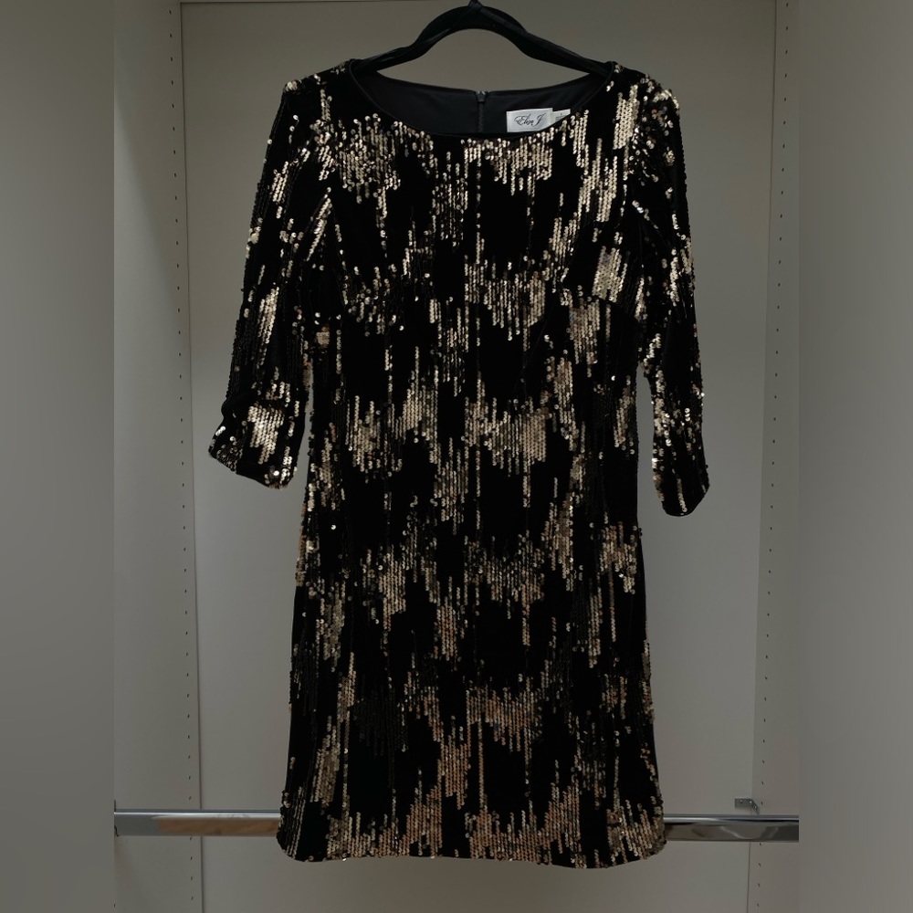 Eliza J sequin dress
